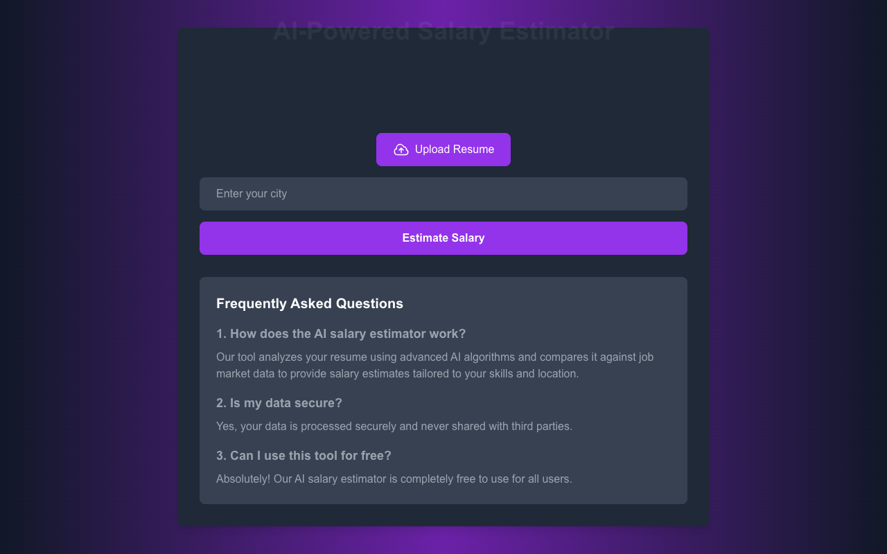 AI-Powered Salary Estimator - Calculate Your Worth with AI AI Job Market