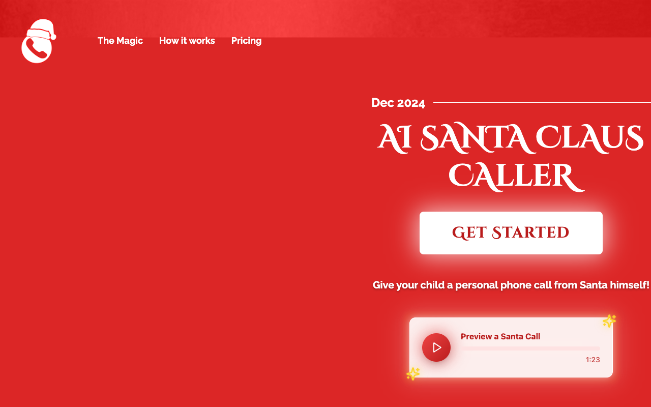 AI Santa Claus Caller - Create Magical Holiday Memories AI Christmas
