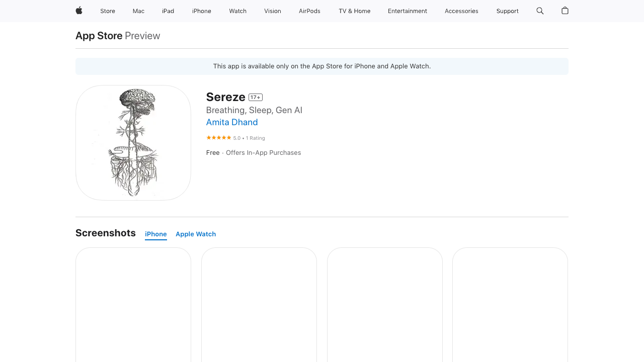 Sereze AI - Breathing exercises made just for you AI Health Fitness