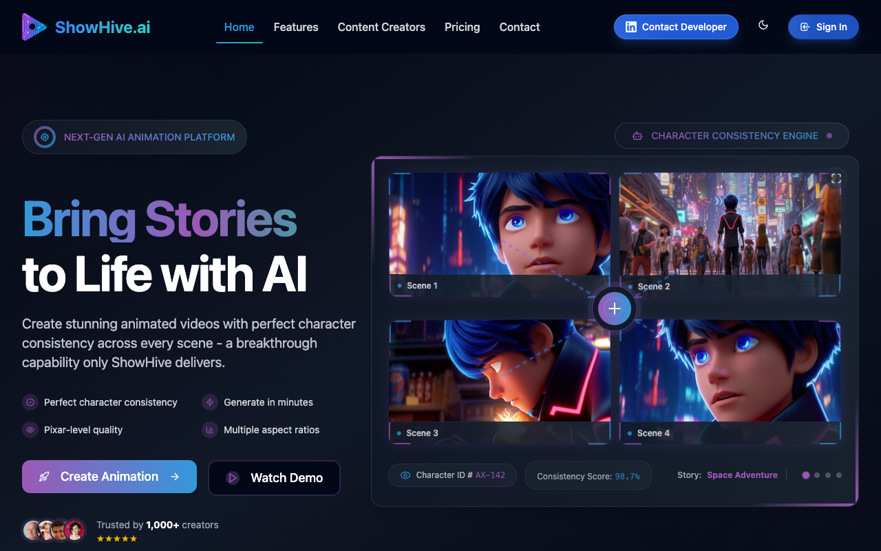 ShowHive - Make Fun Videos with Your Favorite Characters AI Video