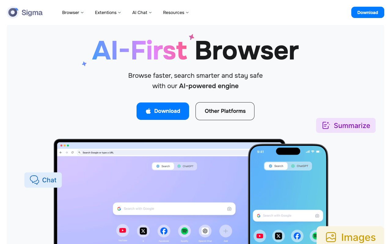 Sigma AI Browser - Enhancing Browsing with AI Capabilities AI Browser
