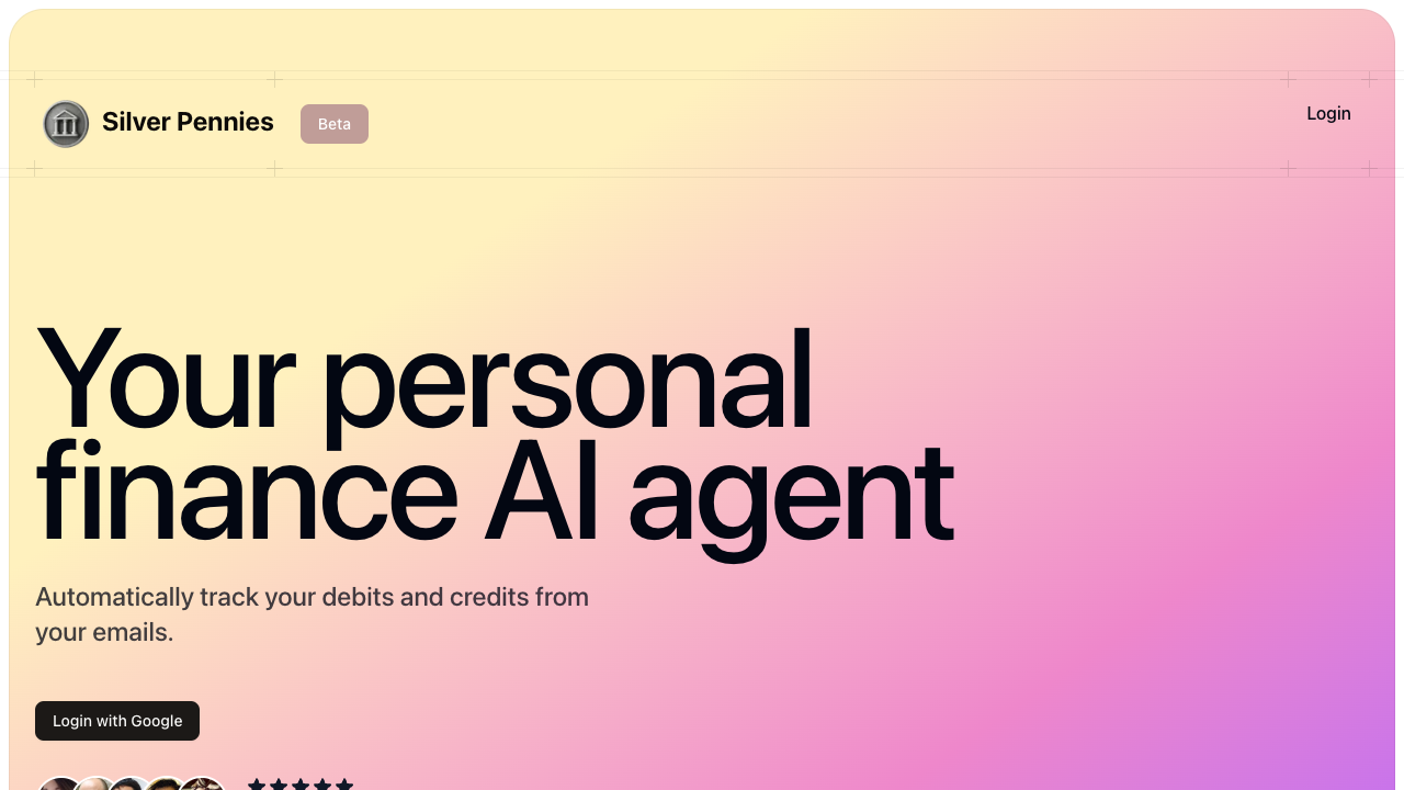 Silver Pennies - Your personal finance AI agent that helps you save money finance AI personal-finance