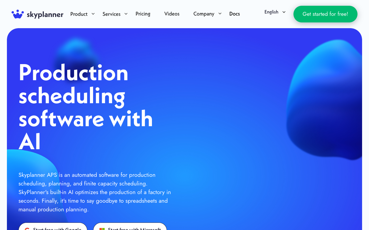 Skyplanner APS - An AI-powered software for efficient production scheduling production AI scheduling