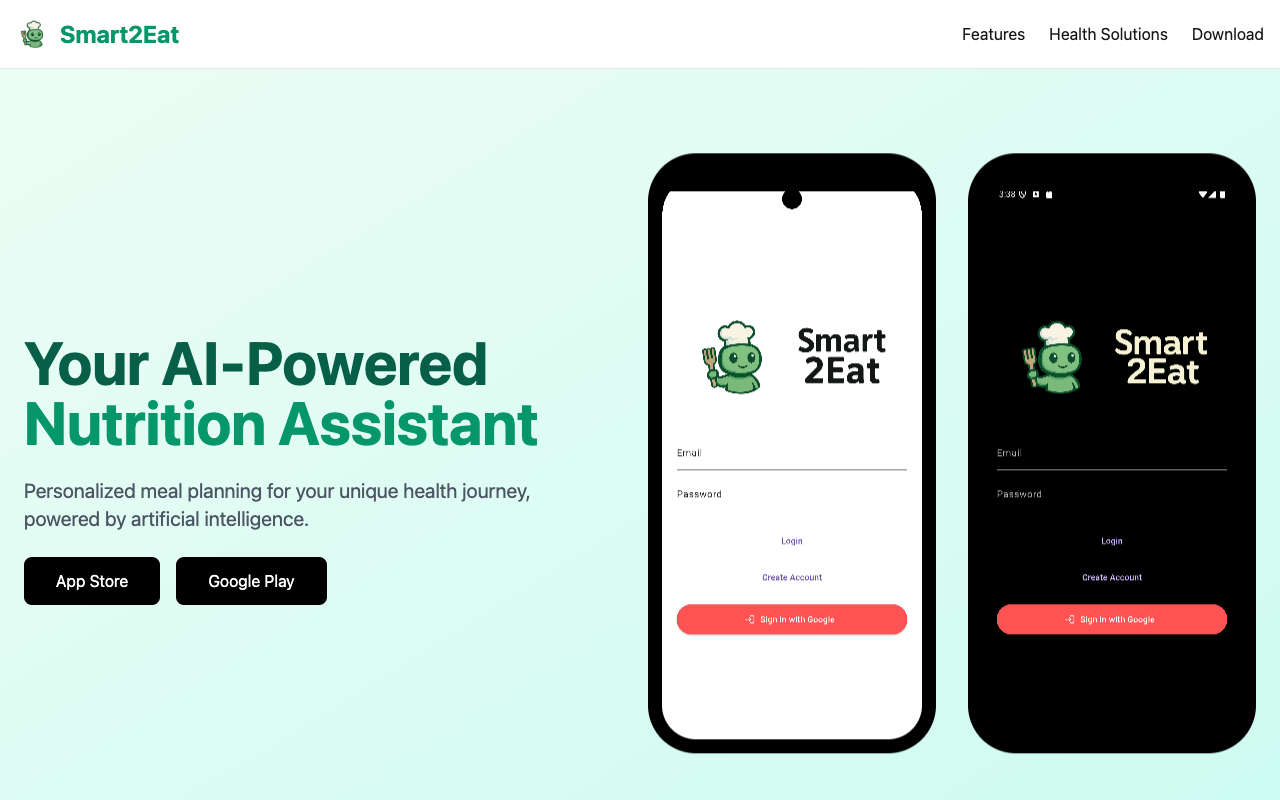 Smart2Eat - Your helper for healthy meals AI Health Nutrition