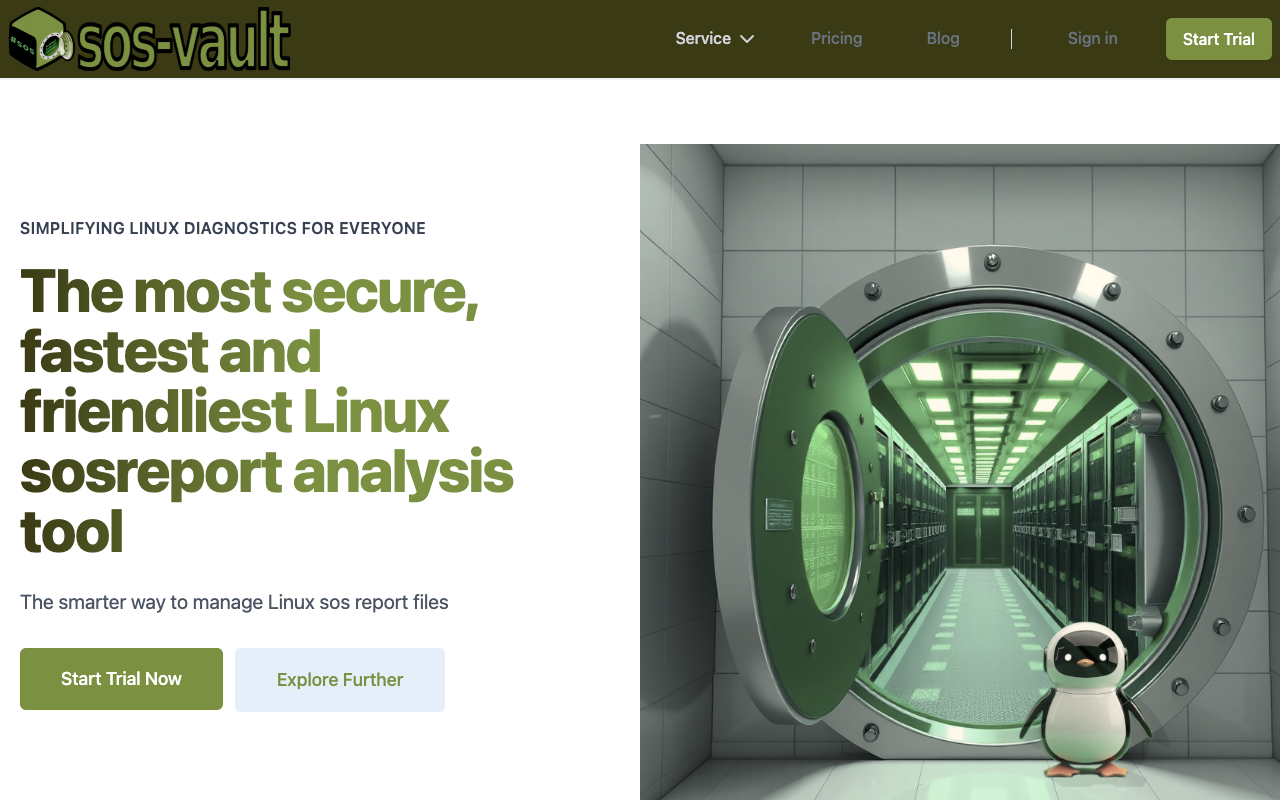 sos-vault - The secure and easy AI-Powered Linux sosreport analysis tool Linux AI Diagnostics