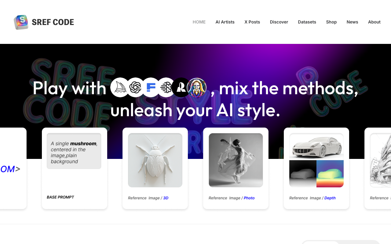 SREF CODE - A place to discover and play with AI art styles AI Art Creativity