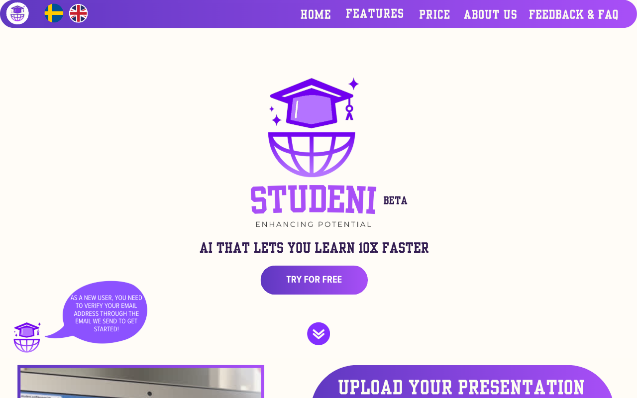 Studeni - A smart way to study better AI Education Learning
