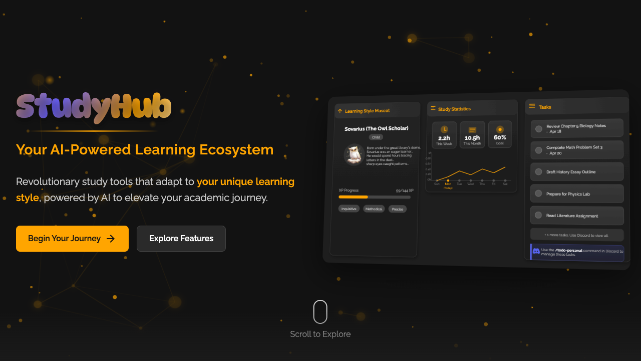 StudyHub - Your AI study helper for better grades AI Education Productivity