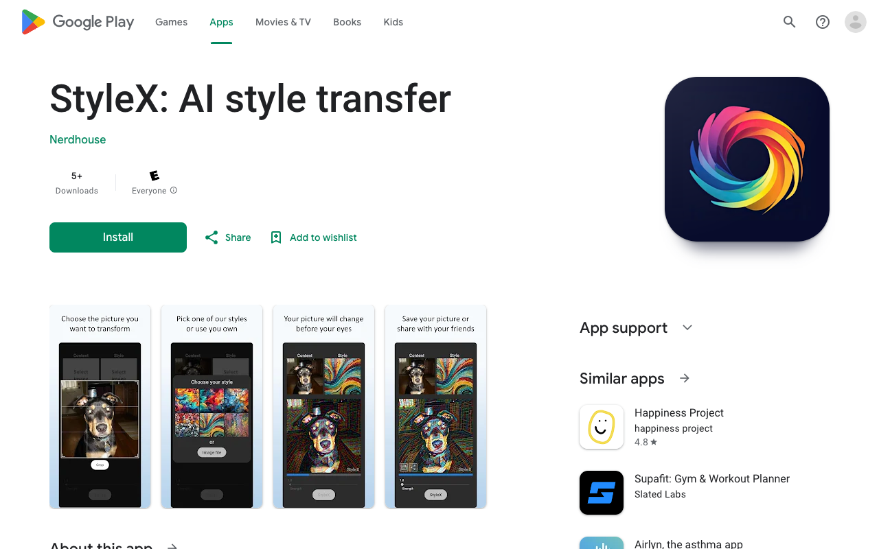 StyleX - Transform the style of your photo with AI AI photo-editing style-transfer