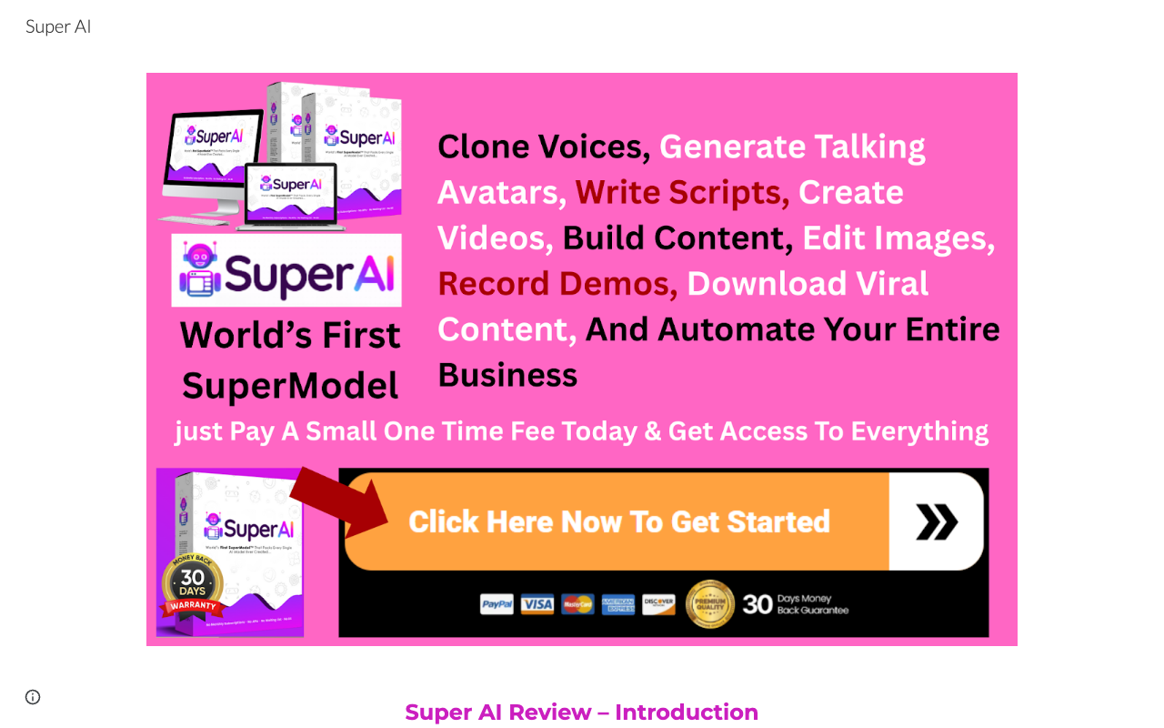 Super AI - Your all-in-one AI tool for everyone AI Technology Innovation