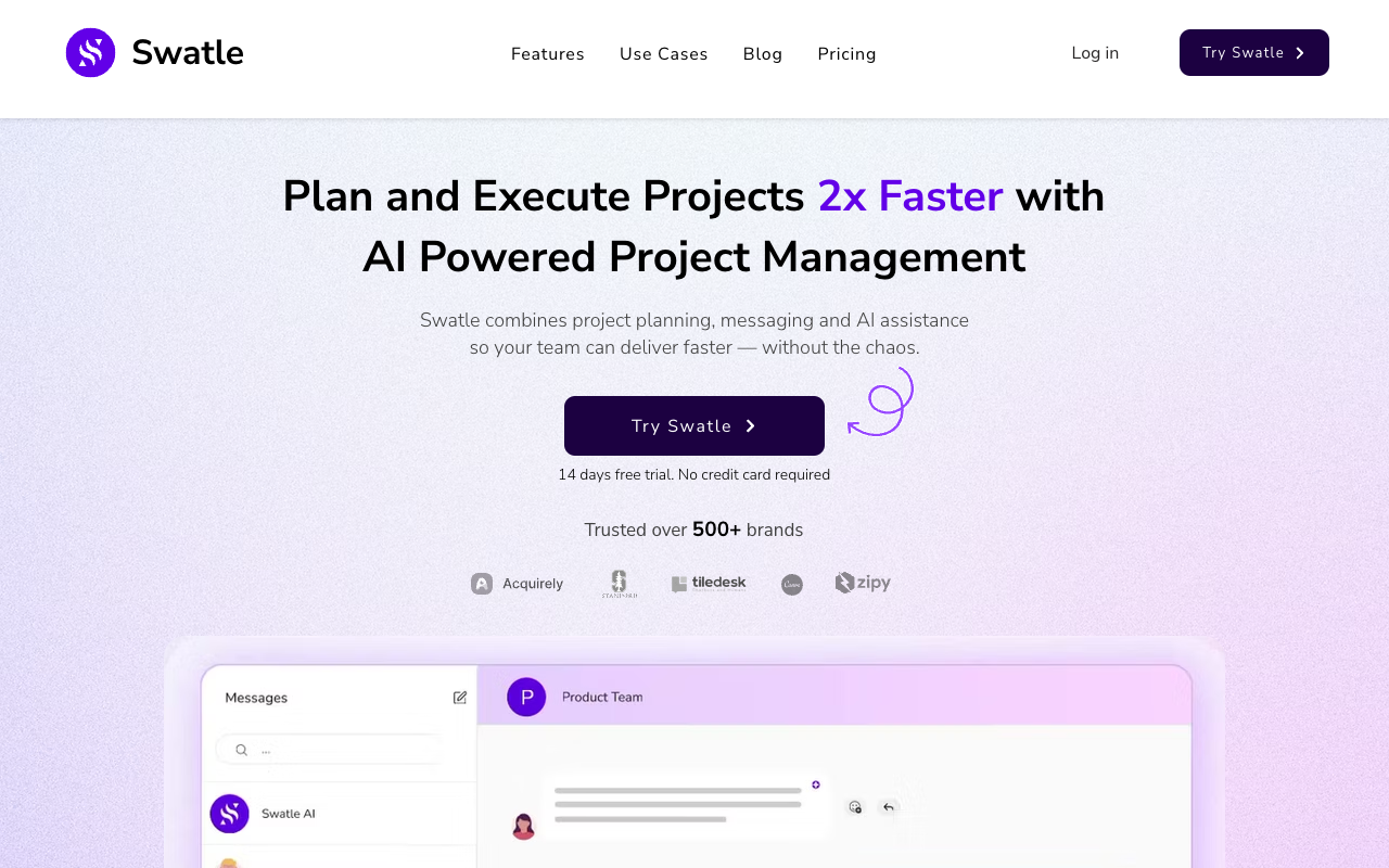 Swatle - Simplify Project Management with AI Assistance AI Project Management