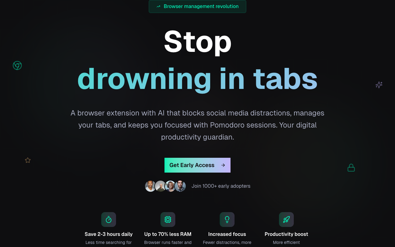 TabAI：AI智能助手一键拯救浏览器标签混乱，工作效率飙升70%！