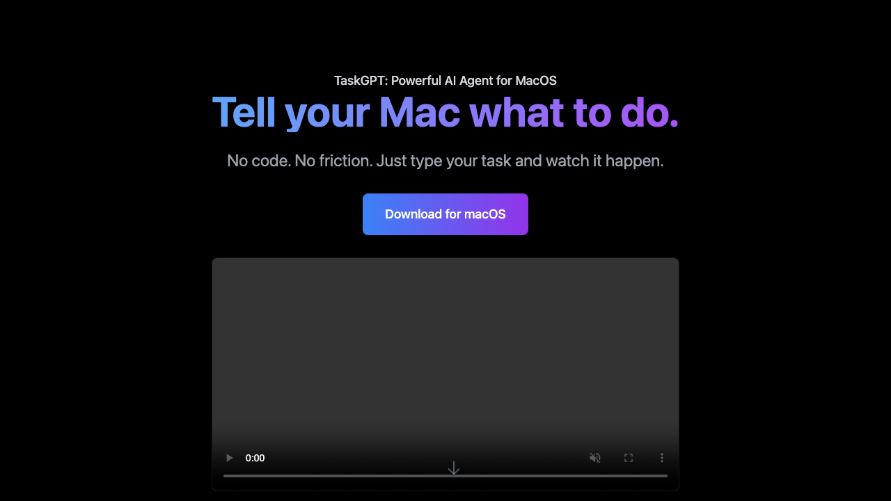 TaskGPT - Easily control your Mac with your words AI macOS automation