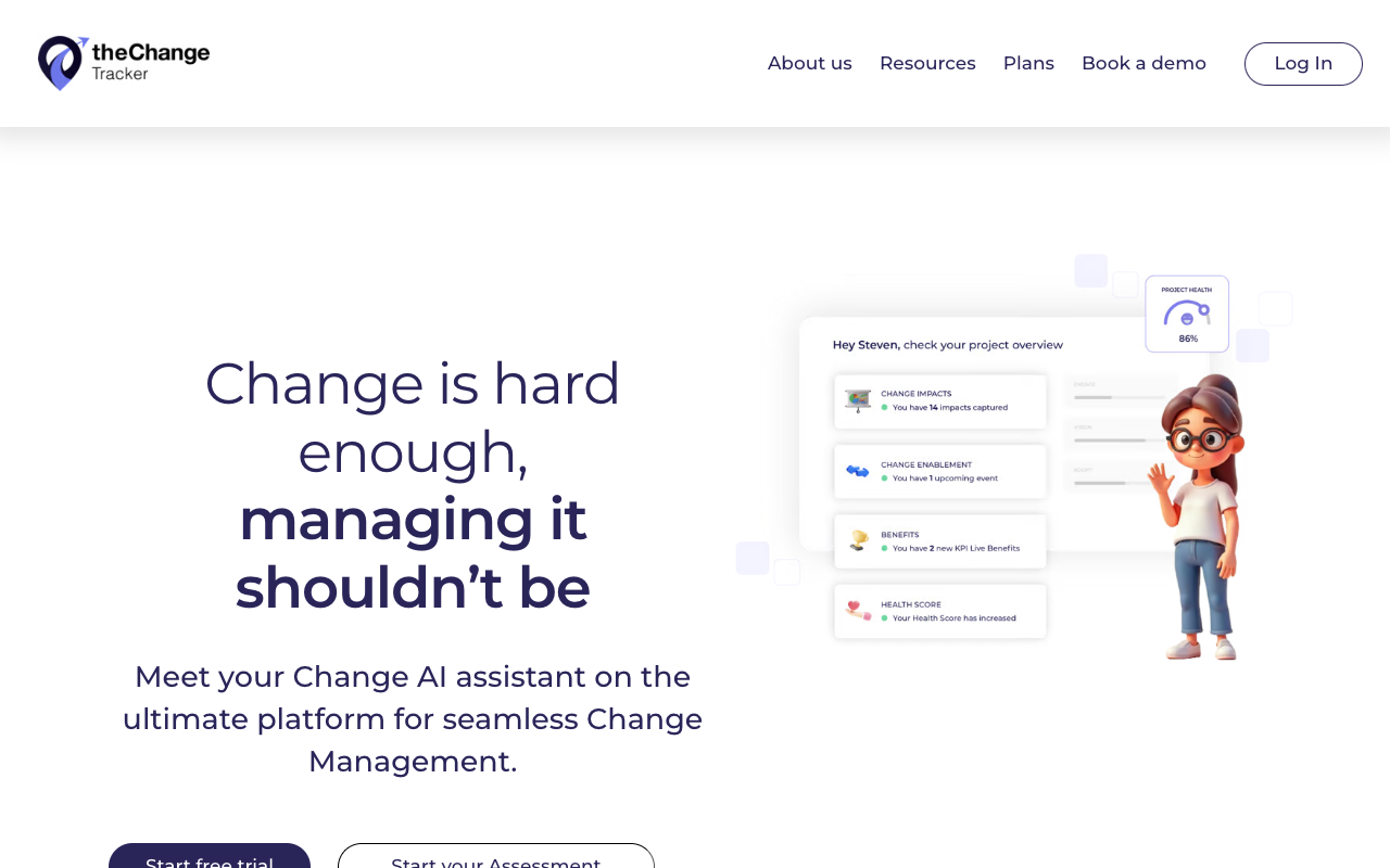 theChangeTracker - Make change easy with AI tools AI SaaS ChangeManagement