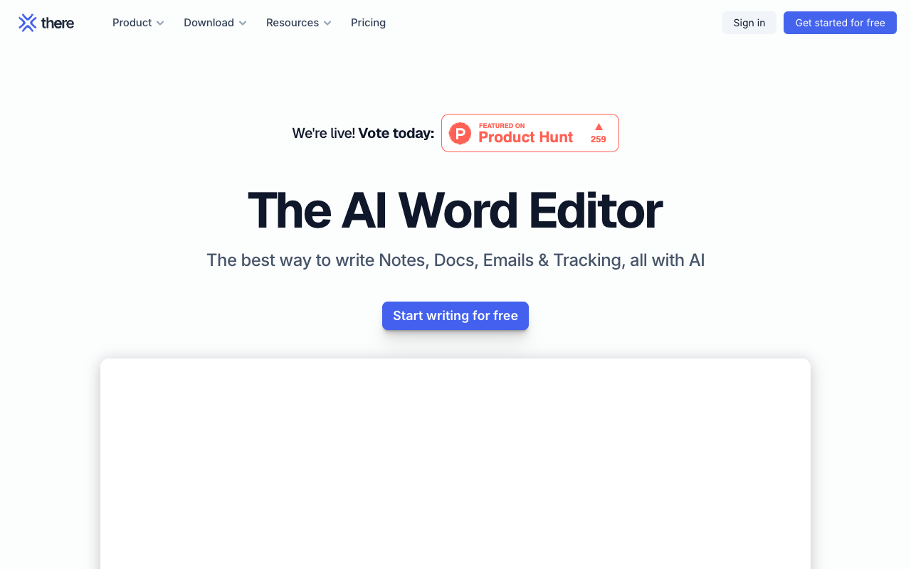 there - The AI Word Editor for Transforming Notes into Impactful Reports AI Documents