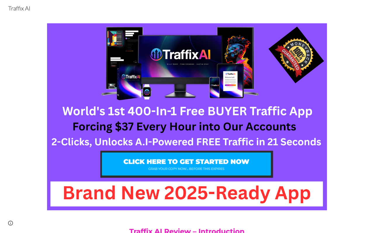 Traffix AI - A new app to help you get traffic easily AI Traffic Marketing
