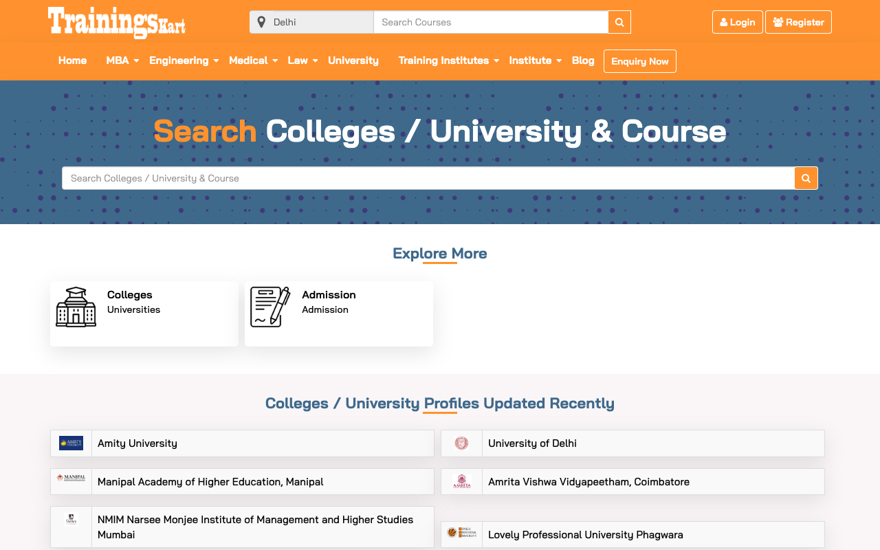 Trainings Kart - Choose Your graduation and post Graduation degree Online online-education certifications degrees