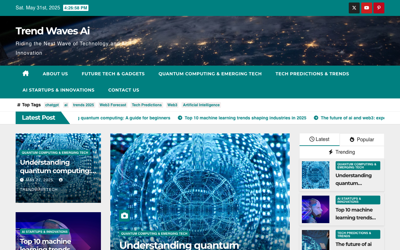 Trend Waves Ai - Your guide to future AI and technology trends AI Technology Innovation