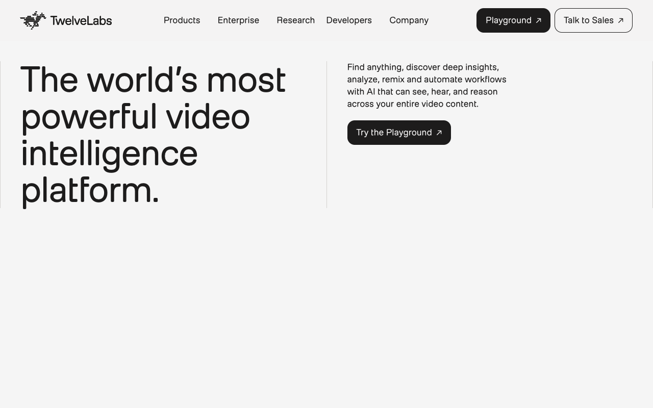 TwelveLabs - Revolutionizing Video Understanding with AI Technology AI Video