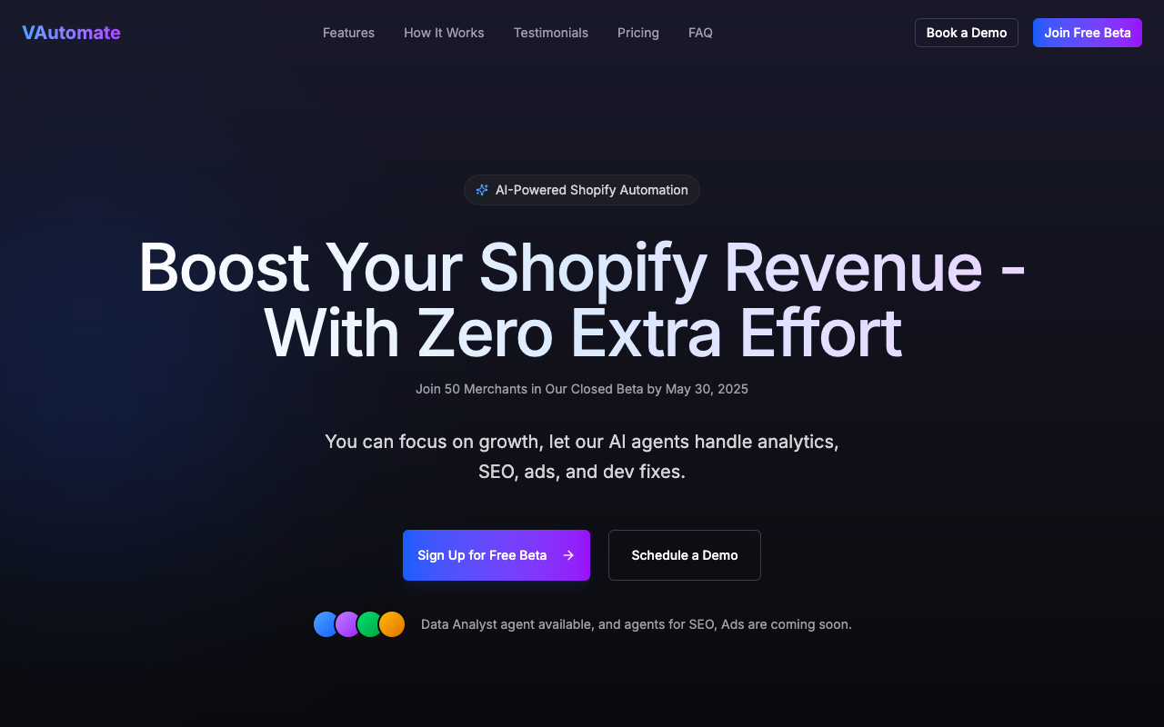 VAutomate - Smart AI Helpers for Your Shopify Store AI Ecommerce