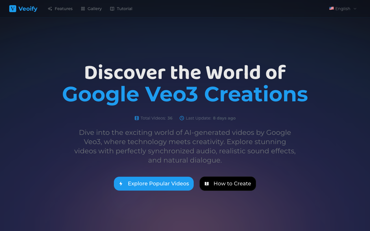 Veoify - Discover how Google Veo3 creates stunning AI videos effortlessly AI video-generation Google-Veo3