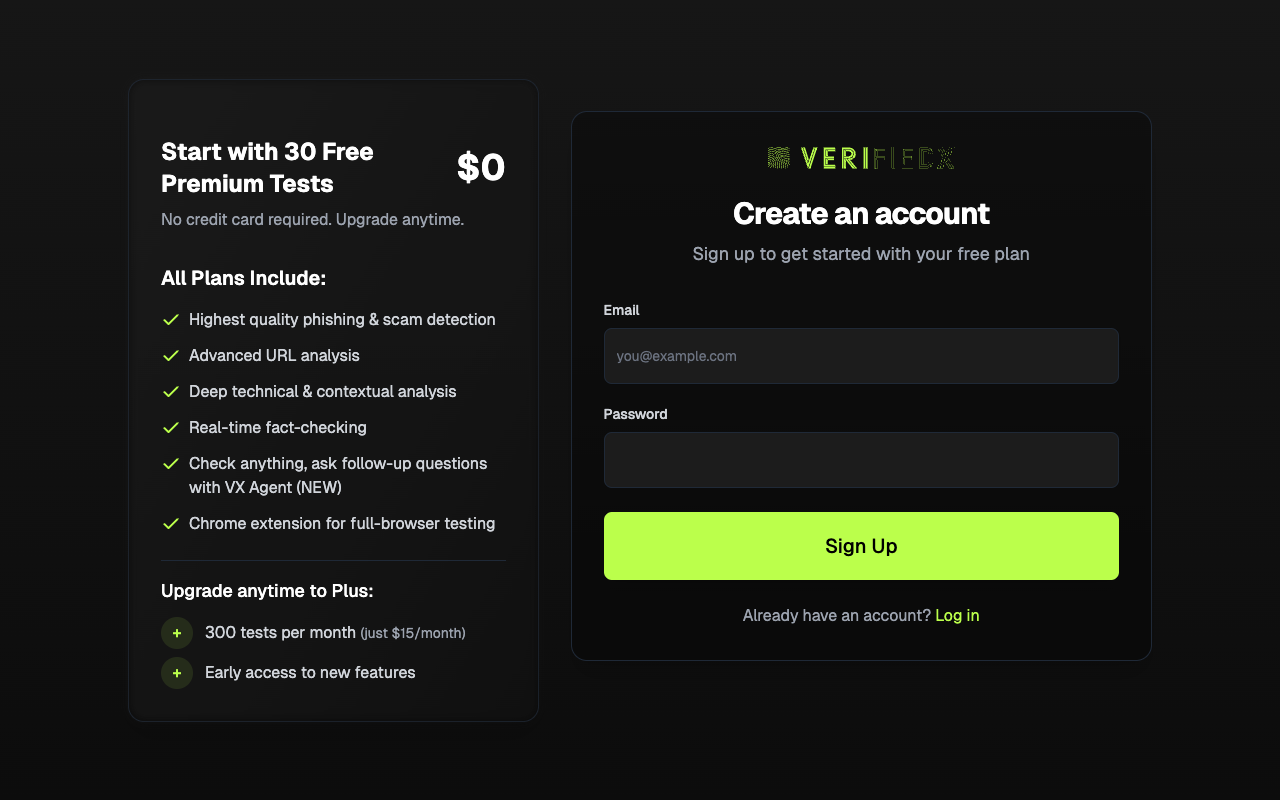 VerifiedX - A smart tool to check for phishing and scams security AI phishing