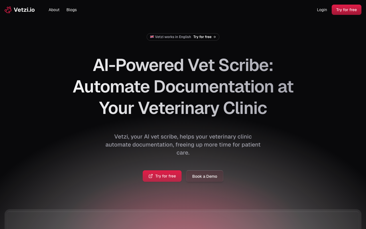 Vetzi - A tool for vets to make medical notes easier AI Veterinary Automation