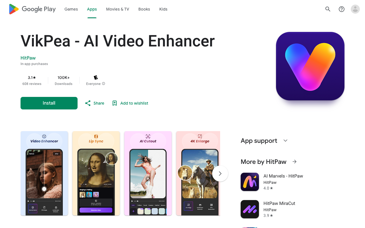 VikPea - The AI tool to make your videos look better AI Video Editing