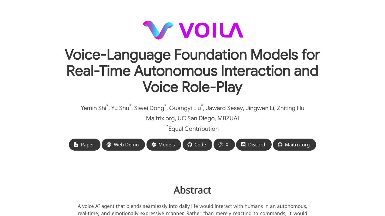 Voila - An open-source AI that helps you talk like a character AI Voice