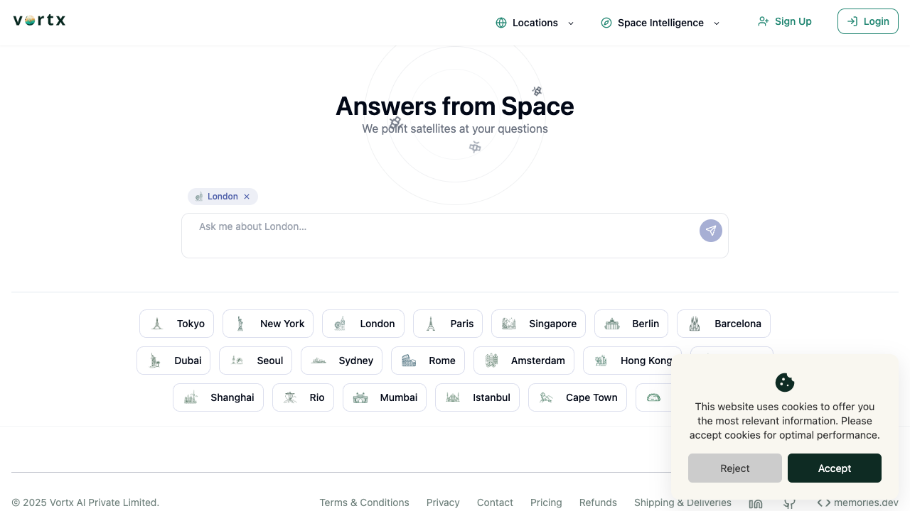 Vortx.ai - An AI platform utilizing satellite intelligence to minimize hallucinations AI satellite-intelligence data