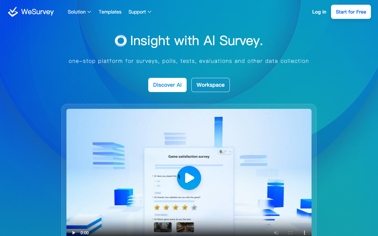 WeSurvey - AI quickly creates professional surveys and analysis AI surveys analytics