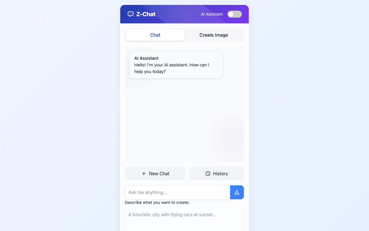 Z-bot - Your smart AI assistant that creates images AI Chatbot Image Generation