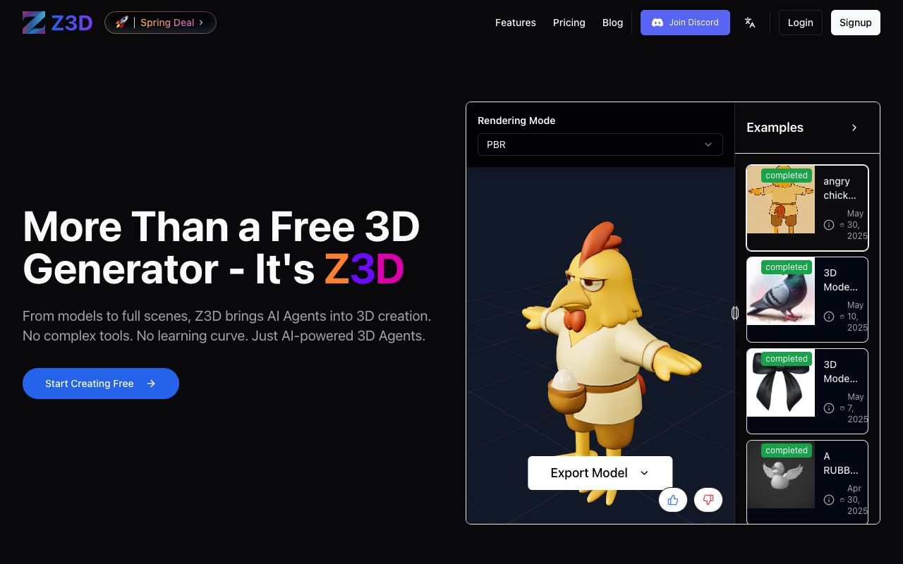 Z3D Genesis - Transforming Text into Stunning 3D Models in Seconds 3D AI creativity