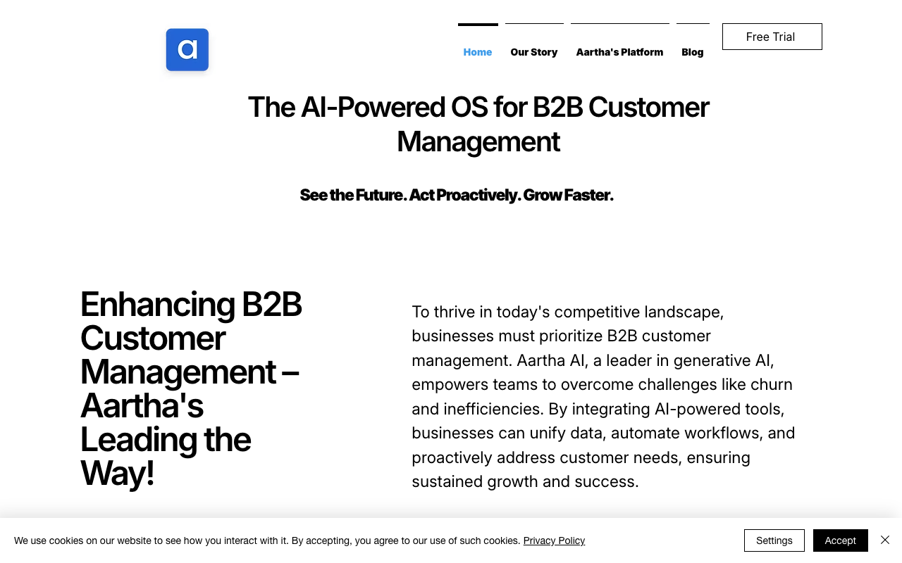 Aartha - An AI-powered operating system for B2B customer management B2B customer-management AI