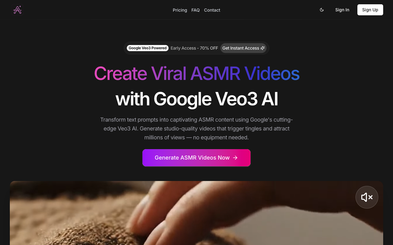 AI ASMR VIDEO - Create Viral ASMR Videos with Google Veo3 AI ASMR AI video-creation