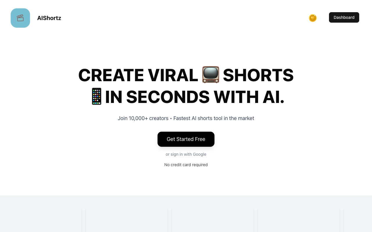 AIShortz - Create viral shorts in seconds using AI technology AI video content-creation