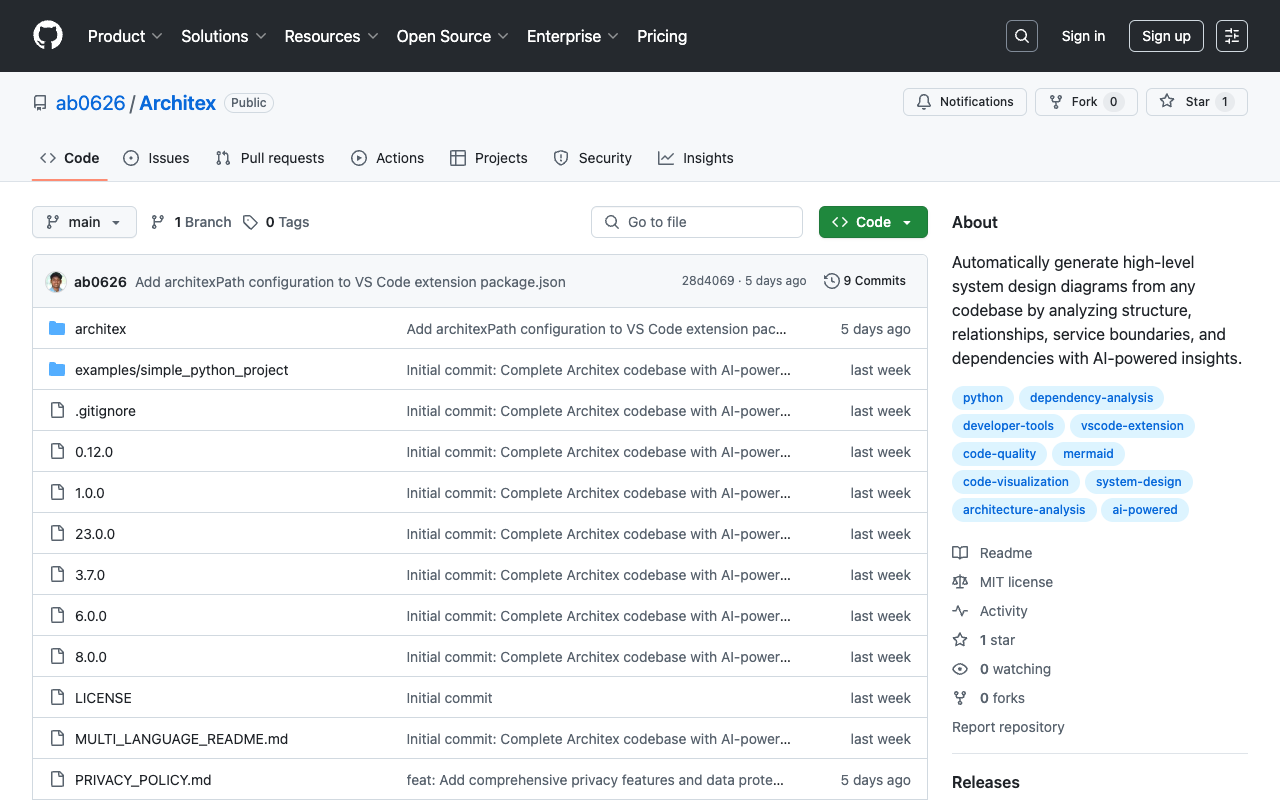 Architex - An AI tool that creates system design diagrams from your codebase AI system-design developer-tools
