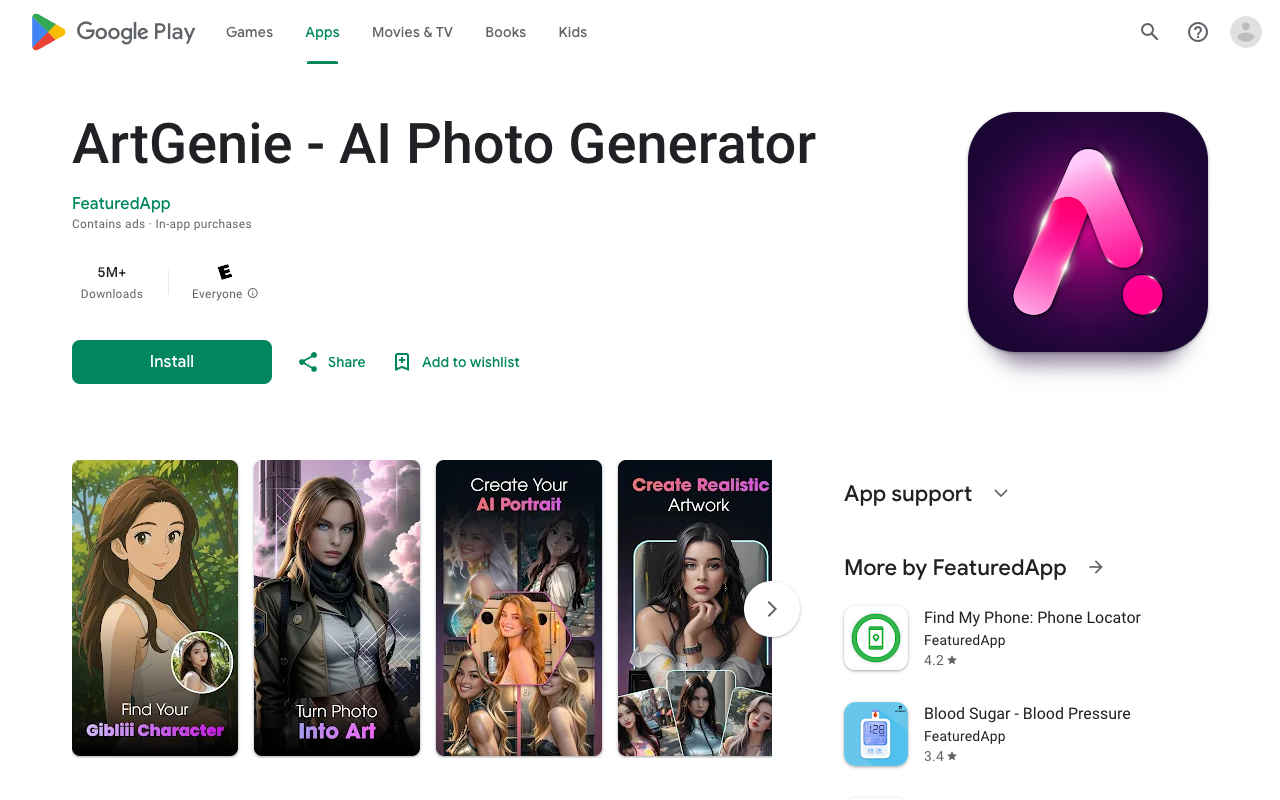 ArtGenie - Create stunning AI art from text and enhance your photos magically AI art photo-enhancement