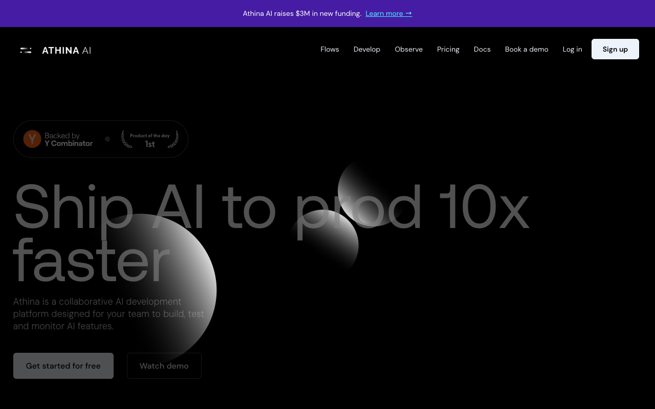 Athina - The Complete AI Development Platform for Building, Testing, and Monitoring AI Applications AI Development Collaboration