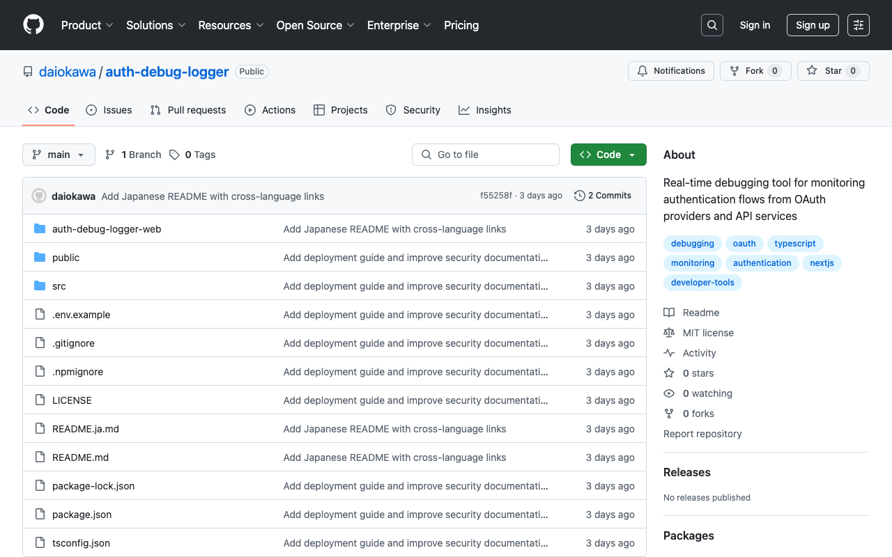Auth Debug Logger - An AI tool that automatically fixes your OAuth errors OAuth debugging AI