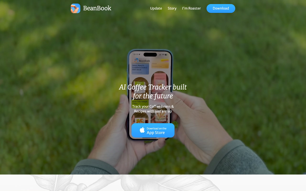 BeanBook - An AI Coffee Tracker that helps you track coffee beans and recipes with just a snap coffee AI recipes