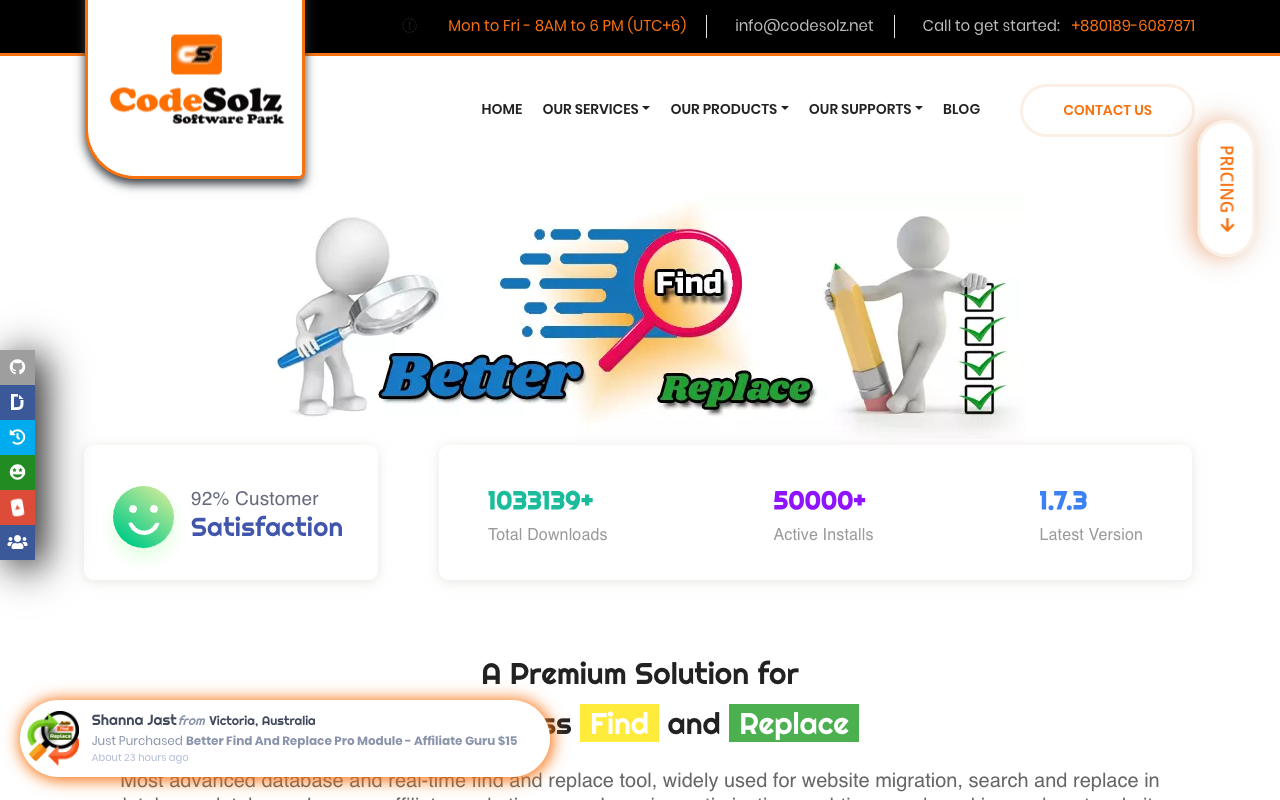 Better Find and Replace - An AI-powered WordPress plugin for easy text and media replacement WordPress plugin AI