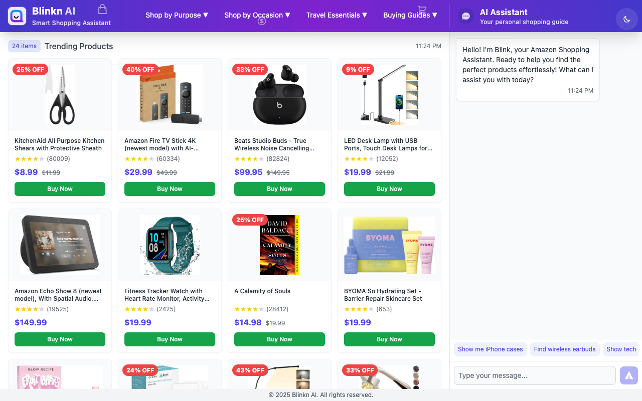 Blink AI - A personal shopping assistant that helps you discover and shop smarter shopping AI personal-assistant