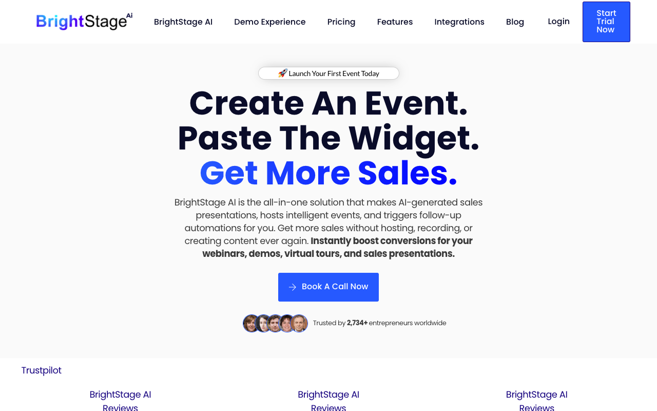 BrightStage AI - The all-in-one solution for AI-generated sales presentations and intelligent events AI sales automation