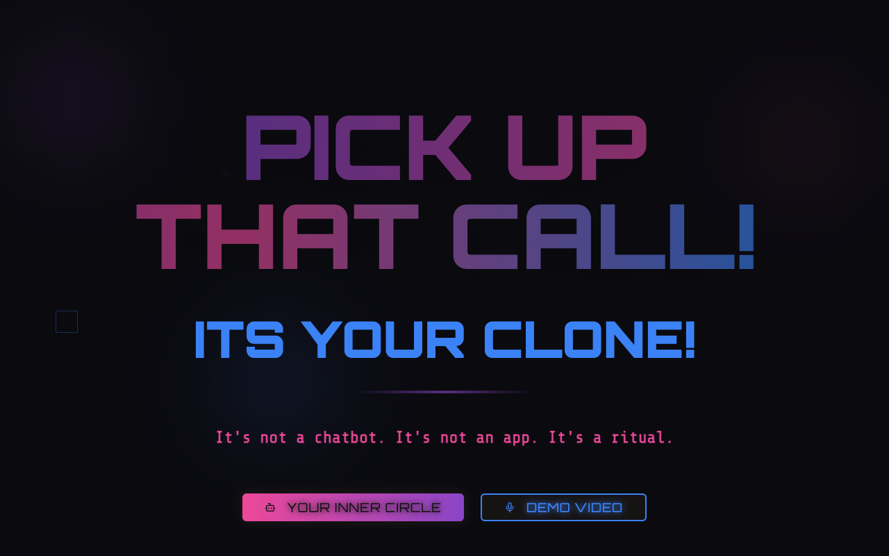 Calling Clones - A voice experiment that lets you talk to your future self AI self-talk emotional-clarity