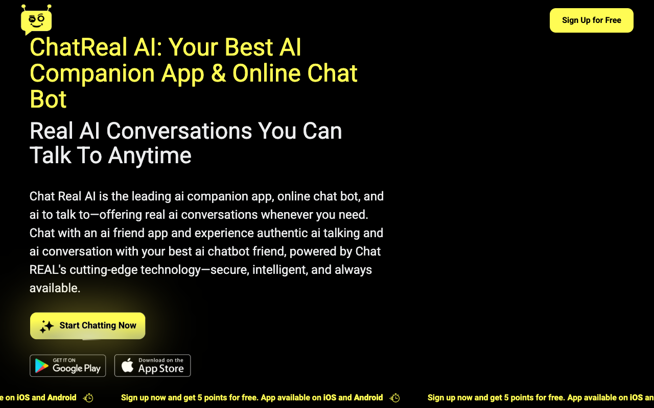 ChatReal.ai - Your 3D AI Friend for Realistic Conversations AI chatbot online-chat