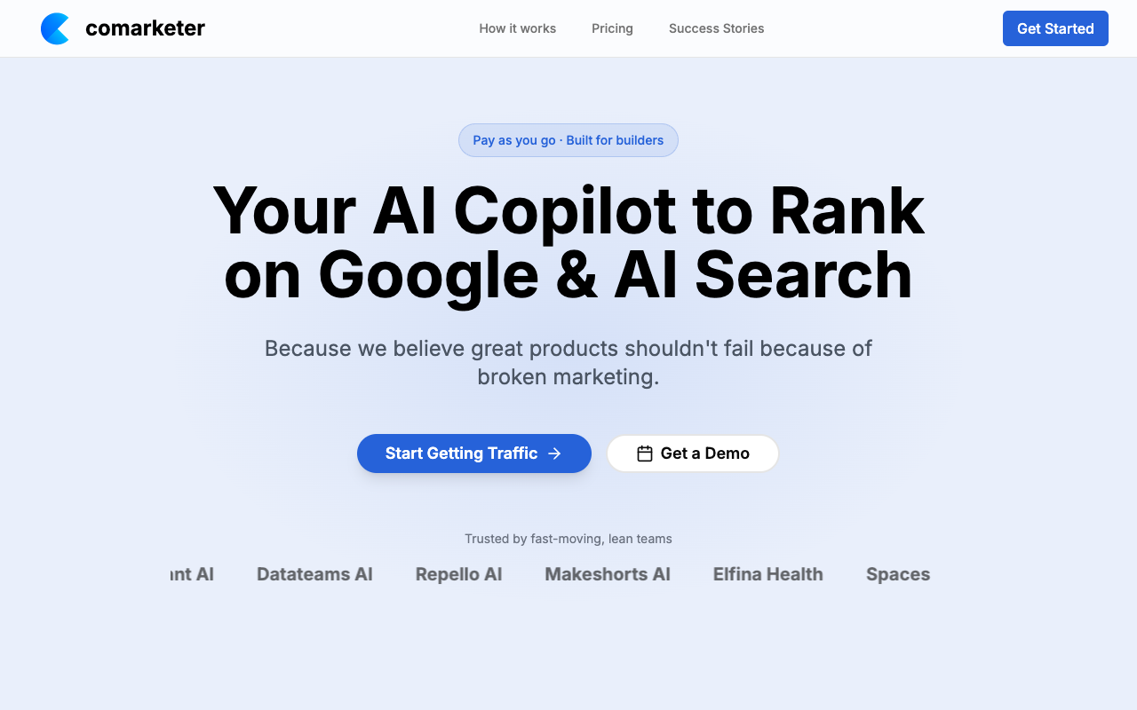 Comarketer - Your AI Assistant to Optimize Content for SEO and AI Search Engines SEO AI content-optimization