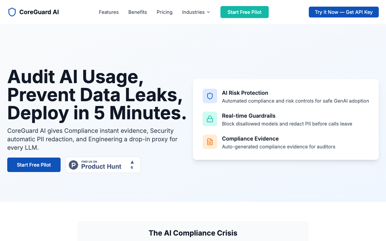 CoreGuard AI - A governance layer for safe and compliant AI adoption in SMBs AI compliance SMBs