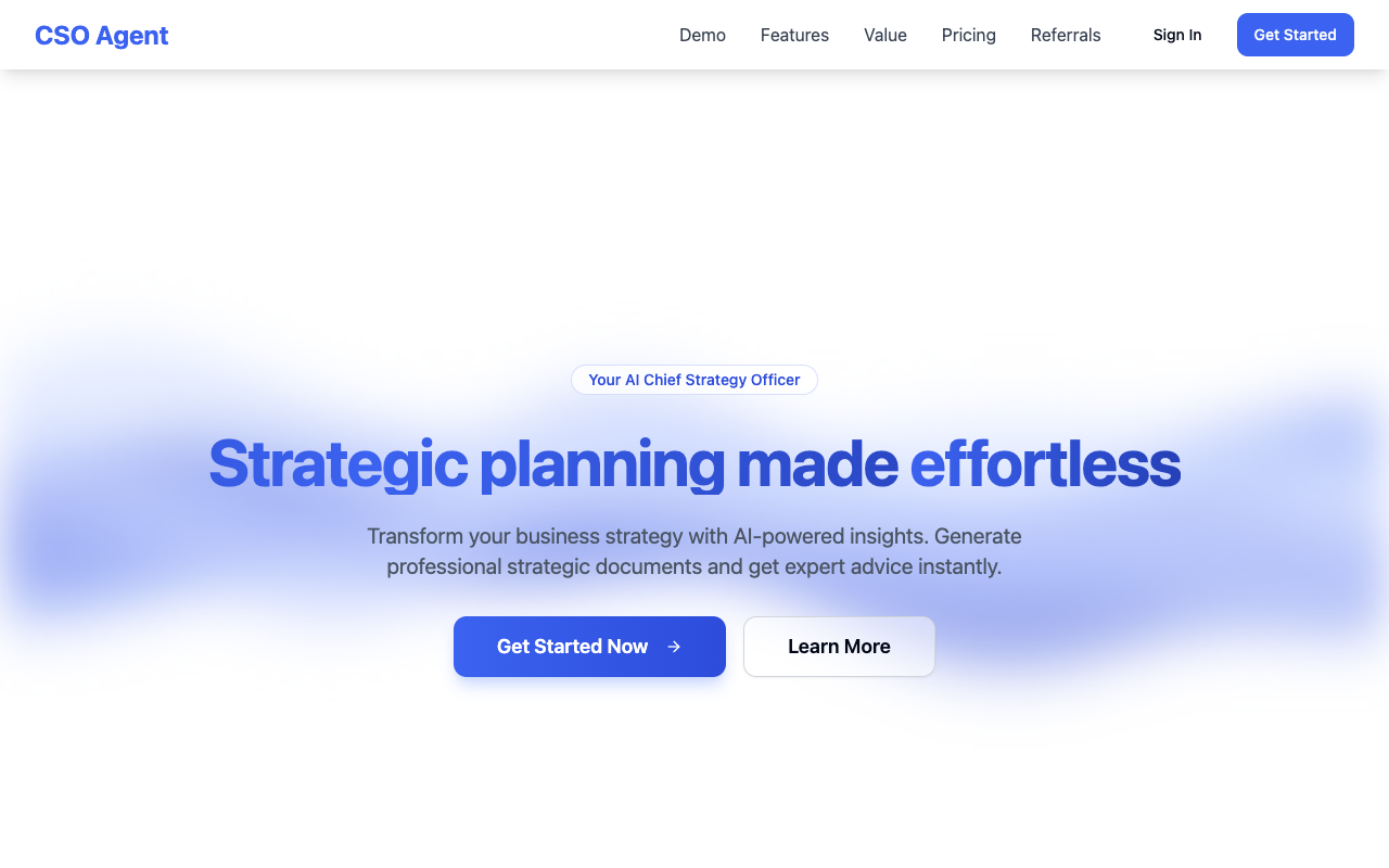 CSO Agent - Your AI Chief Strategy Officer for Instant Business Insights AI business strategy