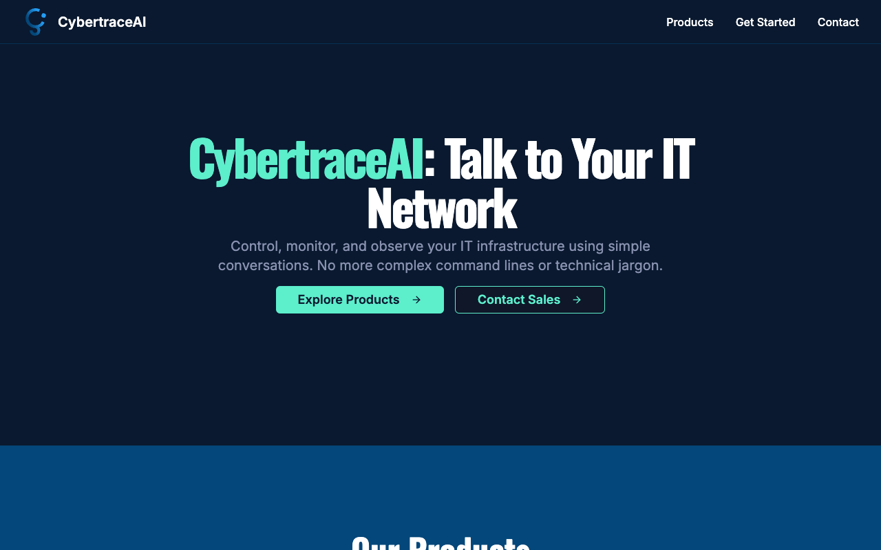 CyberTraceAI - Revolutionizing Network Management with AI-Powered Solutions AI Network Management